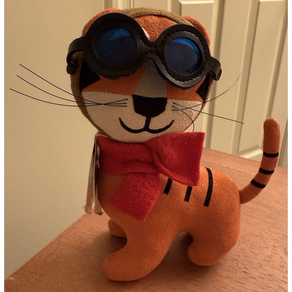 Dakin Dream Pets Flying Tiger Plush Toy Stuffed Animal Ace Pilot Airplane Retro